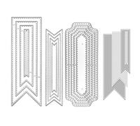 Hocadrv 3 Sets Bookmark Metal Cutting Dies, Carbon Steel DIY Craft Embossing Tools, Scrapbooking Cutting Die, for Scrapbooking DIY Album Paper Card Art Craft Decor, Frame Shape