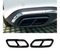 HOCAH Car Rear Muffler Exhaust Tail Pipe Trim Frame Cover for Mercedes Benz C Class W206 C200 C260 C300 2022 2023 2024, Four Outlet Tailpipe Frame Exterior Accessories,Glossy Black