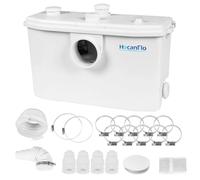 HOCANFLO 750W Macerator Pump with Impeller Blades, High Efficiency Sewerage Pump, Basement Kitchen Bathroom Bedroom Pump, Sewage Treatment Pump for Laundry and Sink, 4 Inlets & 2 Outlets