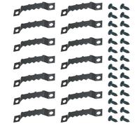 Hocansen 100 PCS Sawtooth Picture Hangers Double Hole with Screws Frame Hanging Hangers for Home Picture Frame Decoration Hanging (Black/XK-JC)