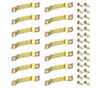 Hocansen 100 PCS Sawtooth Picture Hangers Double Hole with Screws Frame Hanging Hangers for Home Picture Frame Decoration Hanging (Colored Gold/XK-JC)