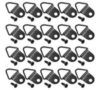 Hocansen 100 PCS Triangle Ring Picture Hangers D-Ring Triangle Picture Hanging Holder Single Hole with Screws Canvas Hook Wall Bracket for Hang Photo Frames (Black/XK-SJ)