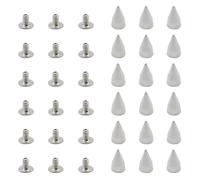 Hocansen 100 Set Spikes Studs for Clothing 7x14mm Punk Rivets Metal Spikes and Studs Cool Double Cap Rivet for DIY Clothes,Leather (7x14mm/PK)