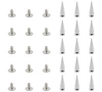 Hocansen 100 Set Spikes Studs for Clothing 7x20mm Punk Rivets Metal Spikes and Studs Cool Double Cap Rivet for DIY Clothes,Leather (7x20mm/PK)