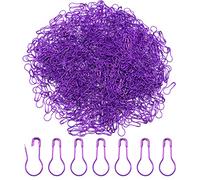 Hocansen 1000 Pcs Safety Pins 22mm Bulb Pin Metal Knitting Pins Calabash Crochet Stitch Markers Gourd Sewing Pin for Crocheting Clothing Tag DIY Craft Project（Purple/BZ-HL）
