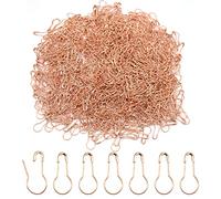 Hocansen 1000PCS Safety Pins 22mm Bulb Pins Metal Gourd Sewing Pin Rose Gold Calabash Pins Stitch Markers Knitting Pins for Clothing Tag and DIY Craft（Rose Gold/BZ-HL）