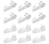 Hocansen 20 PCS Concrete Wall Hooks 50mm Plastic Picture Hanging Hook Hardwall Photo Frame Hangers Non-Trace Invisible Nails Hook for Hard Wall (50x20x10/XK-SL)