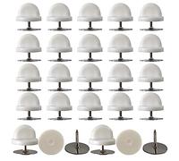 Hocansen 200 Pieces/100 Pairs Rubber Pin Backs PVC Pin Backing Clasp with Metal Blank Pins for Lapel Pins Brooches Ties Hats Badges(SL-BJ/White)