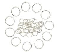 Hocansen 30 PCS Binder Rings 20mm Loose Leaf Binder Rings Index Card Rings Small Book Rings Metal Round Binding Rings for Flashcard,Paper,Key (20mm/YH)