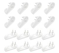 Hocansen 30 PCS Invisible Nail Wall Hooks Plastic Hardwall Hanger Hooks Picture Hangers Non-Mark Hook for Hanging Art Decorations Photo Frame (39x19x8/XK-SL)