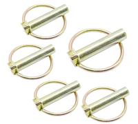 Hocansen 5 Pcs Lynch Pin and Ring 11x47mm Shaft Locking Pin Fastener with Ring 3 Point Hitch Pins for Tractors,Trailers and Trucks Mower (11*47mm/OX)