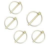 Hocansen 5 Pcs Lynch Pin and Ring 5x45mm Shaft Locking Pin Fastener with Ring 3 Point Hitch Pins for Tractors,Trailers and Trucks Mower (5*45mm/OX)