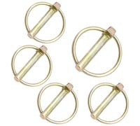 Hocansen 5 Pcs Lynch Pin and Ring 8x45mm Shaft Locking Pin Fastener with Ring 3 Point Hitch Pins for Tractors,Trailers and Trucks Mower (8*45mm/OX)