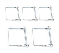 Hocansen 5 Pcs Square Shaft Locking Pin 6x60mm Square Pto Pin Heavy Duty Trailer Pins Lynch Pin Safety Coupler Pin Wire Pins for Farming (6x60mm/FX)