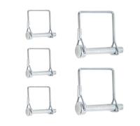 Hocansen 5 Pcs Square Shaft Locking Pin 8x50mm Square Pto Pin Heavy Duty Trailer Pins Lynch Pin Safety Coupler Pin Wire Pins for Farming (8x50mm/FX)