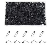 Hocansen 500 PCS Safety Pins 20mm Small Sewing Pins Tiny Tag Pin for Clothes,Jewelry Making and Handicrafts (Black)