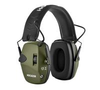 HOCAZOR 026 Electronic Shooting Ear Defenders, Foldable Active Earmuffs Noise Reduction Sound Amplification Hearing Protection for Shooting Range, Hunting Green