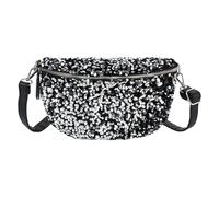 Hoce Women Fanny Packs Glitter Waist Bag Ladies Bum Bag Multi-Functional Sling Bag Chest Bag with Adjustable Strap, A-Silver, L30*W9*H18.5cm/11.8*3.5*7.2inch