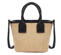 Hoce Women Straw Beach Bags Crochet Tote Bag Hobo Summer Handwoven Shoulder Bags Purse, A-brown
