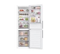 HOCE3T618EWKR 60/40 Frost Free Fridge Freezer 59.5cm Freestanding 341L Capacity White with Adjustable Shelves, Salad Crisper & LED Lighting