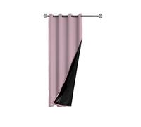 HOCEDO Blackout Curtains 160 x 120 cm Thermal insulation and noise reduction window panels for bedrooms and living rooms, UV-resistant polyester curtains, single panel, Pink