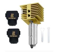 HOCENWAY High Speed Brass A1 Mini Hot End A1 Extrusion Head Kit with Threaded 0.4mm Hardened Steel Nozzle, 2pcs Silicone Socks Compatible with BambuLab A1, A1 Min 3D Printer Parts (PRO 0.4mm)