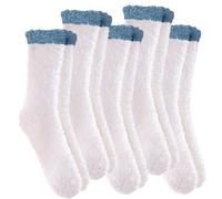 Hocerlu 5 Pairs Fluffy Socks for Women and Ladies, Soft Cosy Fuzzy Bed Warm Thermal Gift Socks for Winter, UK 4-8