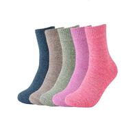Hocerlu 5 Pairs Thermal Socks for Women - Thicken Cushioning Inner, Ladies Winter Warm Wool Boot Socks for Hiking Walking Casual Home, UK 4-8