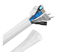 Hocerlu Cable Tidy Sleeve, Flexible Cable Management, Diameter 12-20mm, Wire Tidy Organizer for TV/PC/Home and Office Cord, Pet Cable Protector Animal Chewing-Proof