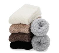 Hocerlu Fluffy Socks for Women - 5 Pairs Soft Cosy Warm Bed Socks