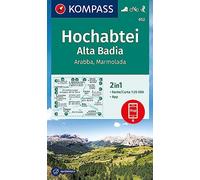Hochabtei / Alta Badia / Arabba / Marmolada (652): markierte Wanderwege, Hütten, Fahrradwege, inklusive Karte zur offline Verwendung in der KOMPASS-App