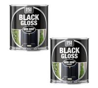 HOCHSTE 151 Coatings Gloss Paint, Non Drip Interior & Exterior Paint, High Build Finish, Smooth Application for Wood Metal Doors, Furniture, Durable Gloss Coating, 300ml (Black, Pack of 2)