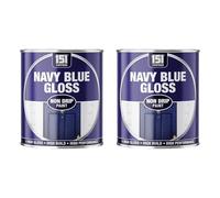HOCHSTE 151 Coatings Gloss Paint, Non Drip Interior & Exterior Paint, High Build Finish, Smooth Application for Wood Metal Doors, Furniture, Durable Gloss Coating, 300ml (Navy Blue, Pack of 2)