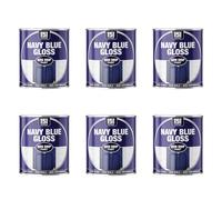HOCHSTE 151 Coatings Gloss Paint, Non Drip Interior & Exterior Paint, High Build Finish, Smooth Application for Wood Metal Doors, Furniture, Durable Gloss Coating, 300ml (Navy Blue, Pack of 6)