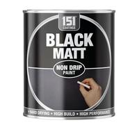 HOCHSTE 151 Coatings Matte Paint, Non Drip Interior & Exterior Paint, High Build Finish, Smooth Application for Wood Metal Doors, Furniture, Durable Matte Coating, 300ml (Black, Matte, Pack of 2)
