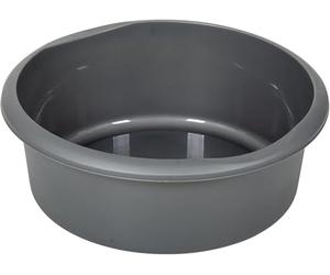 HOCHSTE® Addis Washing Up Bowl 7.7L, Fits Most Kitchen Sinks, BPA-Free Plastic, High Gloss Finish, Easy Clean & Durable with Raised Feet for Drainage, Holds 10-Inch Plate (Metallic Grey)