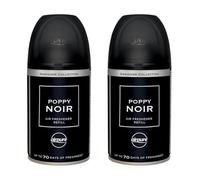 HOCHSTE® Airpure Air-O-Matic Air Freshener Refill, Automatic Spray Refill for Home & Office, Long Lasting Time Release Fragrance Up to 70 Days, (Poppy Noir, 250ml, Pack of 2)