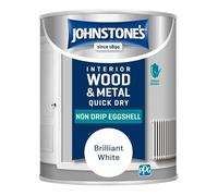 HOCHSTE® Brilliant White Non-Drip Eggshell Paint, Quick-Drying Formula, Long-Lasting Durability, Easy-to-Apply for Walls, Ceilings, Wood, Cabinets, Interior and Exterior Use, DIY Enthusiasts, (1.25ML)