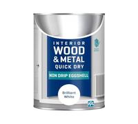 HOCHSTE® Brilliant White Non-Drip Eggshell Paint, Quick-Drying Formula, Long-Lasting Durability, Easy-to-Apply for Walls, Ceilings, Wood, Cabinets, Interior and Exterior Use, DIY Enthusiasts, (750ML)