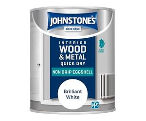 HOCHSTE® Brilliant White Non-Drip Eggshell Paint, Quick-Drying Formula, Long-Lasting Durability, Easy-to-Apply for Walls, Ceilings, Wood, Cabinets, Interior and Exterior Use, DIY Enthusiasts, (1.25ML)