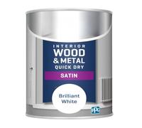 HOCHSTE® Brilliant White Paint, Quick Drying Formula, Durable & Weather-Resistant, DIY Enthusiasts, Easy-To-Apply, Ideal For Walls, Ceilings, Wood, Metal, Interior And Exterior Use, (Satin, 750ML)