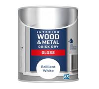 HOCHSTE® Brilliant White Paint, Quick Drying Formula, Durable & Weather-Resistant, DIY Enthusiasts, Easy-To-Apply, Ideal For Walls, Ceilings, Wood, Metal, Interior And Exterior Use, (Gloss, 750ML)