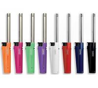 HOCHSTE Clipper Gas Lighters Tube Long Reach Safety Lock Adjustable flame Refillable Lighters for Candles Cookers Kitchen BBQ Camping Fire Assorted - 2 Pcs Only