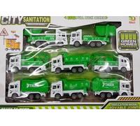 HOCHSTE Construction Vehicles Toy Set Garbage Truck Dumper Skip Hire Boys Girls Toys Green One Size