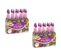 HOCHSTE® Doff Hanging Basket & Tub Drip Feeders 10pk - Pre-Filled, Mess-Free Plant Food Solution for Healthy Growth, Vibrant Blooms & 150 Days Feeding Purple 2 Pack (20 Pieces)
