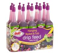 HOCHSTE® Doff Hanging Basket & Tub Drip Feeders 10pk - Pre-Filled, Mess-Free Plant Food Solution for Healthy Growth, Vibrant Blooms & 150 Days Feeding Purple 1 Pack (10 Pieces)