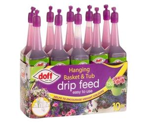 HOCHSTE® Doff Hanging Basket & Tub Drip Feeders 10pk - Pre-Filled, Mess-Free Plant Food Solution for Healthy Growth, Vibrant Blooms & 150 Days Feeding Purple 1 Pack (10 Pieces)