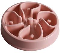 HOCHSTE Dog Slow Feeder Bowl for Pet Cat Puppy Feed Anti Bloating Interactive Dish Pink