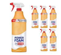 HOCHSTE® Domestos Power Foam Toilet & Bathroom Cleaner Spray, 360° Upside Down Trigger, Clinging Foam for Toilet, Limescale & Dirt Remover, (Citrus Blast, 650ml, Set of 6)