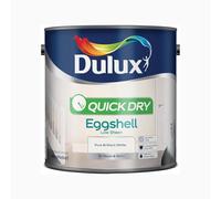 HOCHSTE® Dulux Quick Dry Eggshell Paint, Pure Brilliant White, Water-Based Interior Paint, Low Odour, Non-Yellowing, Durable Wipeable Mid Sheen Finish, Trim, Doors, Skirting, White 750ml